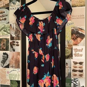 Women’s Floral Ruffle Off the Shoulder Romper